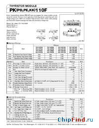 Datasheet PK110F160 manufacturer SanRex